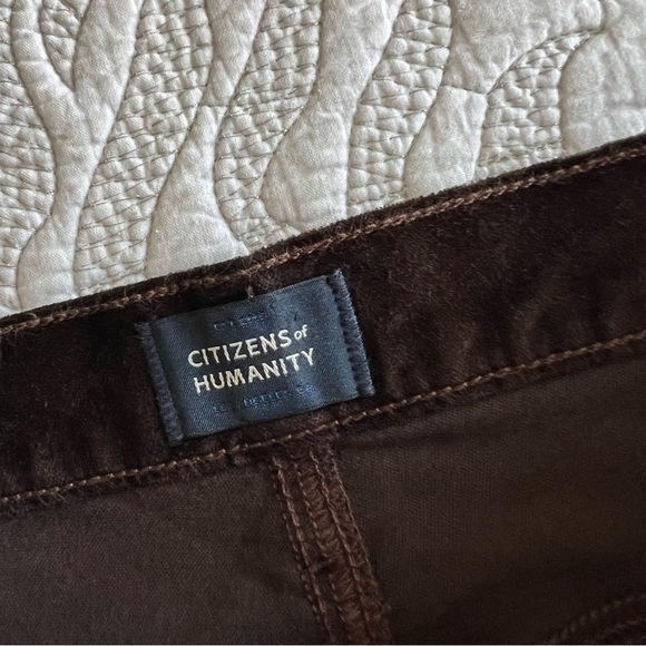 CITIZENS OF HUMANITY - Lilah Velvet High Rise Bootcut Pants - Pony (Brown) - Picture 5 of 14